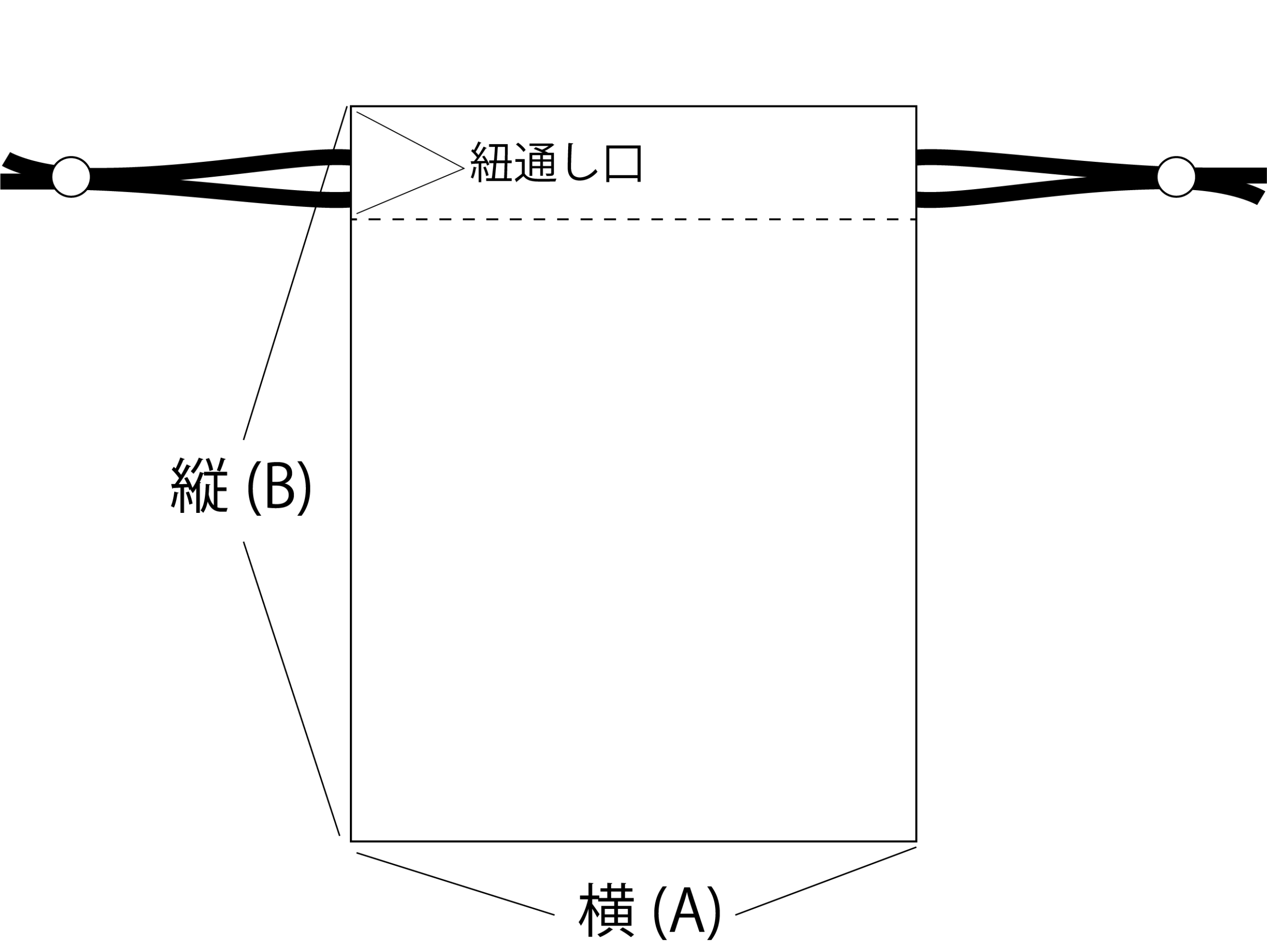 給食袋寸法図